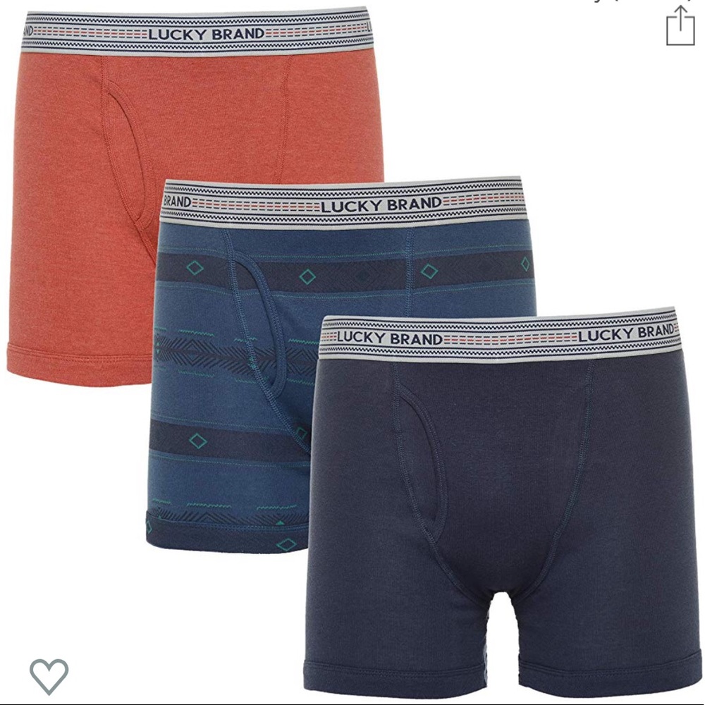 NEW MEN Lucky Brand 3 Pack Boxer Brief